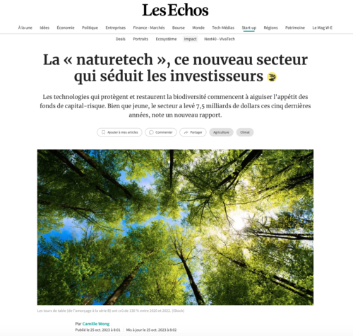 La « naturetech », ce nouveau secteur qui séduit les investisseurs