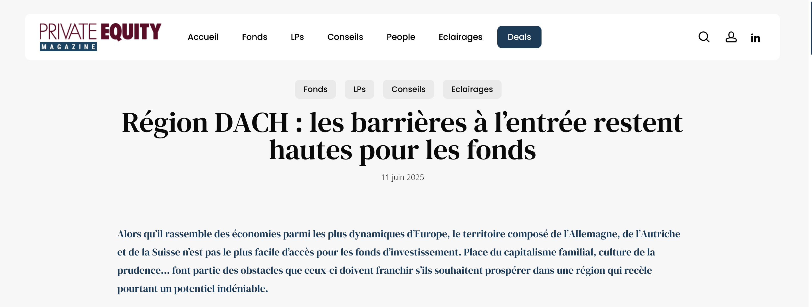 Région DACH : les barrières à l’entrée restent hautes pour les fonds